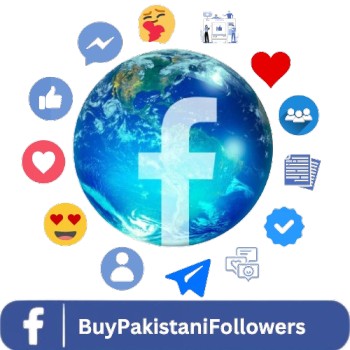 Text highlights the option to buy Facebook likes in Pakistan, showcasing growth and popularity for businesses.